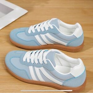 Stylish Blue and White Sneakers